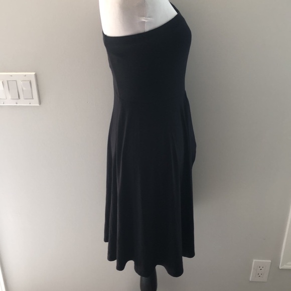 Ann Taylor Black Strapless Vertical Front Ruffle Dress size XS - Picture 8 of 12